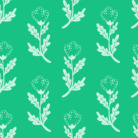 Set of flat flower icons in silhouette isolated on white.のイラスト素材