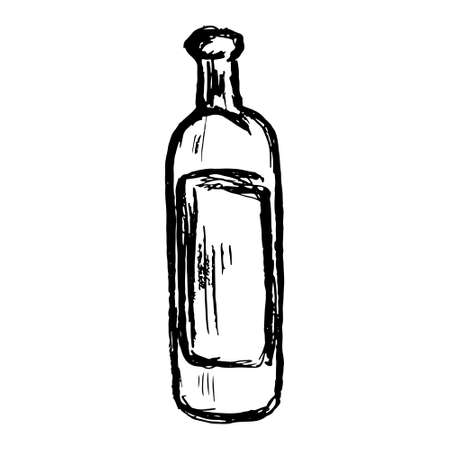 Vector Set of Sketch Cocktails and Alcohol Drinksのイラスト素材