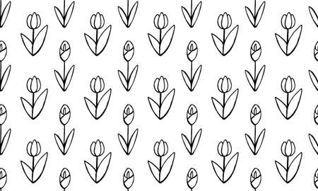 set of peony flowers drawings. abstract flower illustration. hand drawn vector art.のイラスト素材