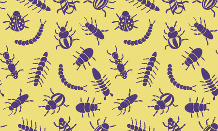 Insect icons set - vector collection of bugs symbols in thin line style