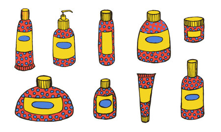 Skin care cosmetic line icons. Cream, Serum drop and Face gel or lotion icons. Uv protection. Oil,...