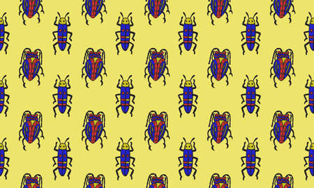 Simple danger insect cartoon colorful icon symbol isolated on white. Vector Illustration
