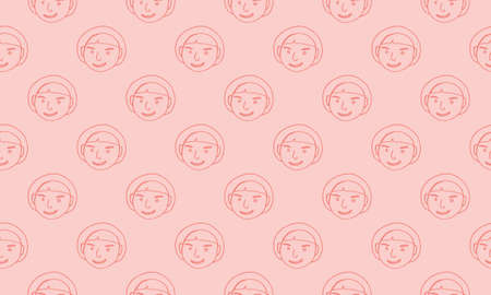 cartoon face vector people illustrationのイラスト素材