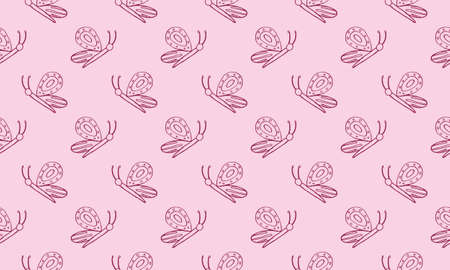 Beautiful colorful butterfly isolated on a white background. Hand drawing sketchのイラスト素材