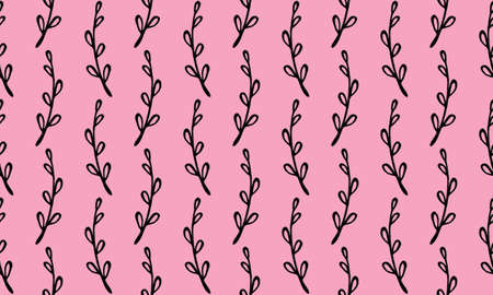 black and white spring branches on a white background. Can be used for print and design. putter...
