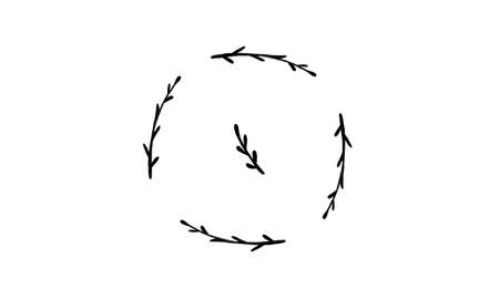 frame of twigs and flowers. can use for greeting cards. illustrationの写真素材