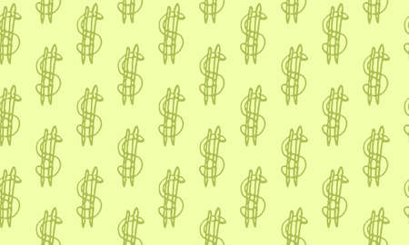 dollar pattern on a colored background. pattern illustrationのイラスト素材