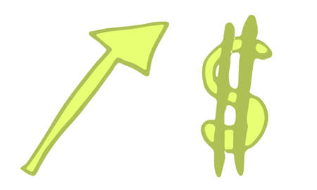 Green dollar sign. Vector illustration.のイラスト素材