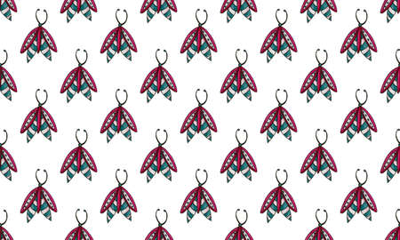 Beautidul colorful butterfly isolated on a white background. Hand drawing sketch with alcohol markers.の写真素材