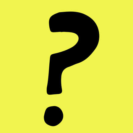Hand drawn vector flat illustration of question mark icon. Website and social network design...