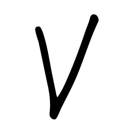 Hand drawn doodle icon. Tick vector illustration. Scribble element isolated on white background. Simple drawingのイラスト素材