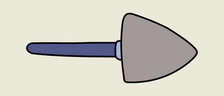 Spade or trowel. Garden tool isolated. Gardening equipment. Vector doodle illustration.のイラスト素材