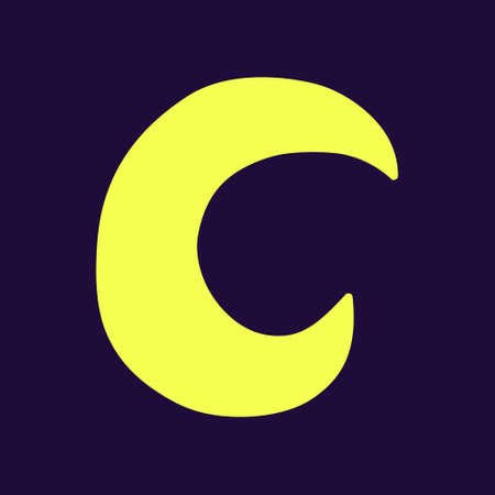Crescent moon isolated. Astronomical or celestial objects. Heavenly bodies in space. Vector hand drawn illustration in doodle style.のイラスト素材