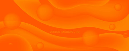 Orange and Yellow Background With Bubblesのイラスト素材