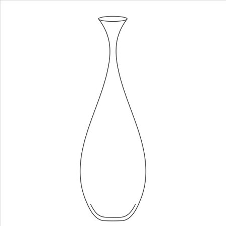 Line Drawing of a Vaseのイラスト素材