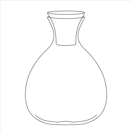 Line Drawing of a Vaseのイラスト素材