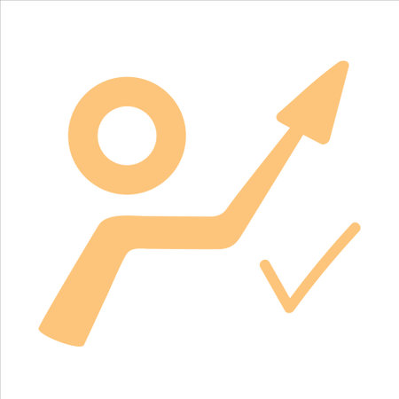 Beautiful Arrow Pointing Up Glyph Vector Iconのイラスト素材