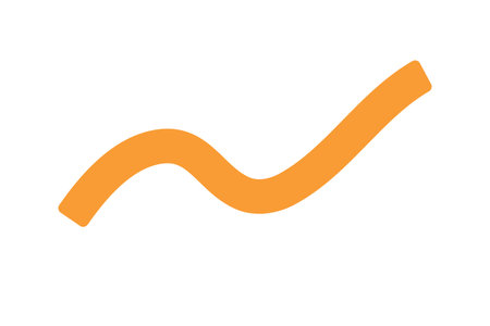 White Background With Orange Waveのイラスト素材