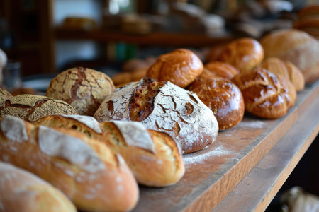 Assorted Breads Displayed on a Table
