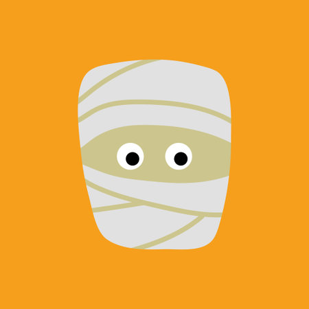 Halloween character flat designs are creepy but cute and adorableのイラスト素材