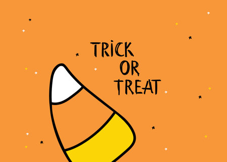 trick or treat. trick or treat typography. trick or treat vector text. trick or treat fontのイラスト素材