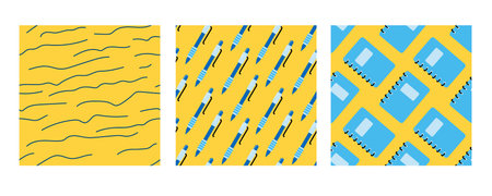 Seamless pattern of pencils background.