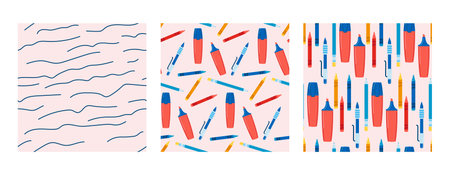 Colorful seamless vector pattern penのイラスト素材