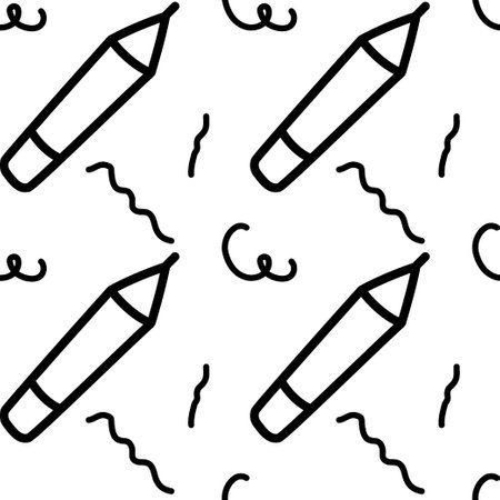 Seamless vector pattern with school theme elements. Book, pencil, pen, rulers.のイラスト素材