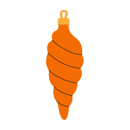 Bright orange decorative seashell ornament designed for coastal-themed home decorationのイラスト素材