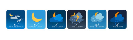 Weather forecast icons displaying various conditions for the week ahead