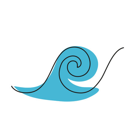 Stylized wave illustration representing ocean beauty and tranquility in vibrant colorsのイラスト素材