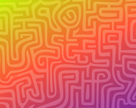 Colorful abstract maze pattern creates an engaging visual experience and stimulates creativity