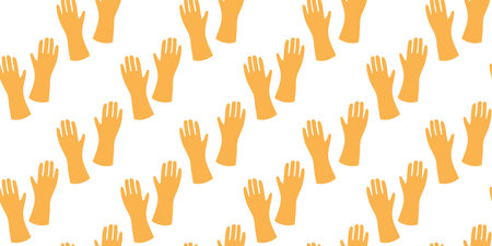 Colorful hands pattern displayed on a white background in a creative design compositionのイラスト素材