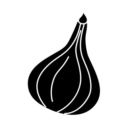 Onion silhouette design for culinary art and decorのイラスト素材
