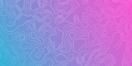 Abstract contour lines create a colorful gradient background with topographic featuresのイラスト素材