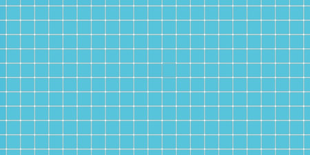Grid pattern on a bright blue background creates a visually striking design