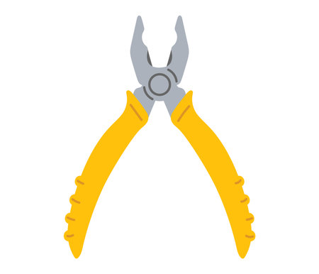 Pliers with yellow handles for various tasks in home repair or construction workのイラスト素材