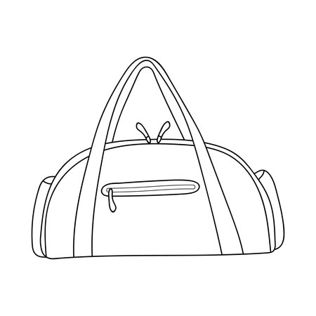 Stylish duffel bag design suitable for travel and fitness activitiesのイラスト素材