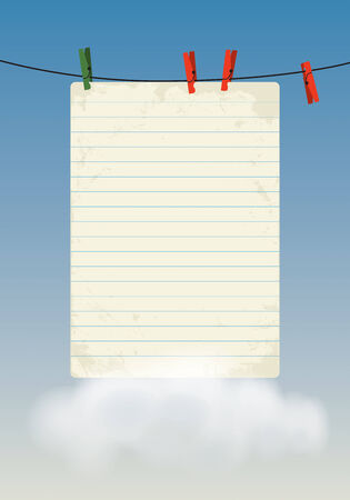 Empty paper sheet illustration.のイラスト素材