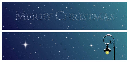 Set of two Christmas bannersのイラスト素材