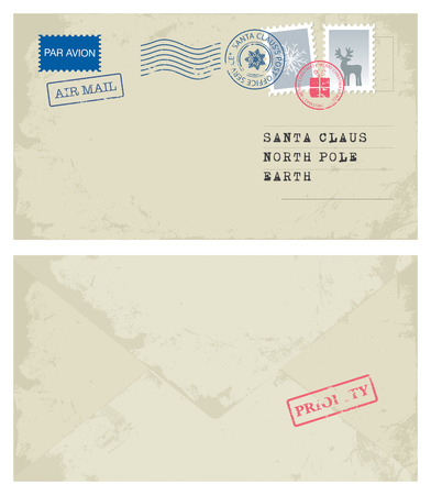Christmas Envelopeのイラスト素材
