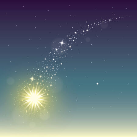 Fairy shooting star. Abstract backgroundのイラスト素材