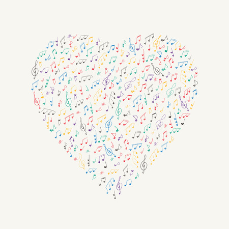 Musical heartのイラスト素材