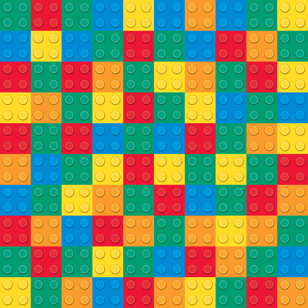 Building toy bricks. Seamless patternのイラスト素材