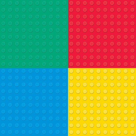 Set of four Building toy bricks. Seamless pattern.のイラスト素材