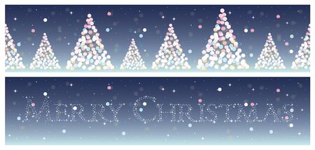 Christmas horizontal backgrounds setのイラスト素材