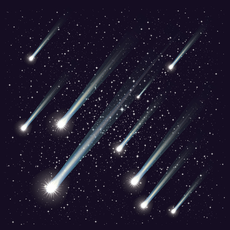 Meteor showerのイラスト素材
