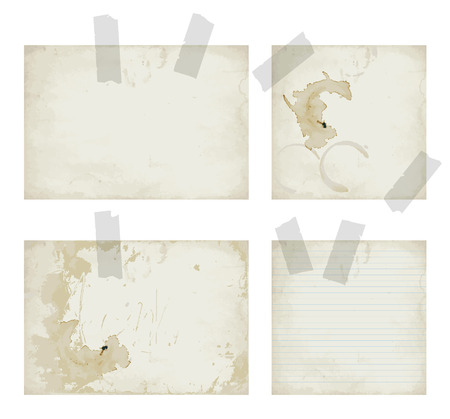 Vintage paper setのイラスト素材