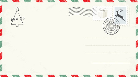 Blank Christmas Postcardのイラスト素材