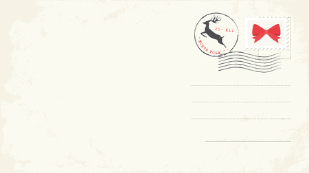 Blank Christmas Postcard. Vector Illustrationのイラスト素材